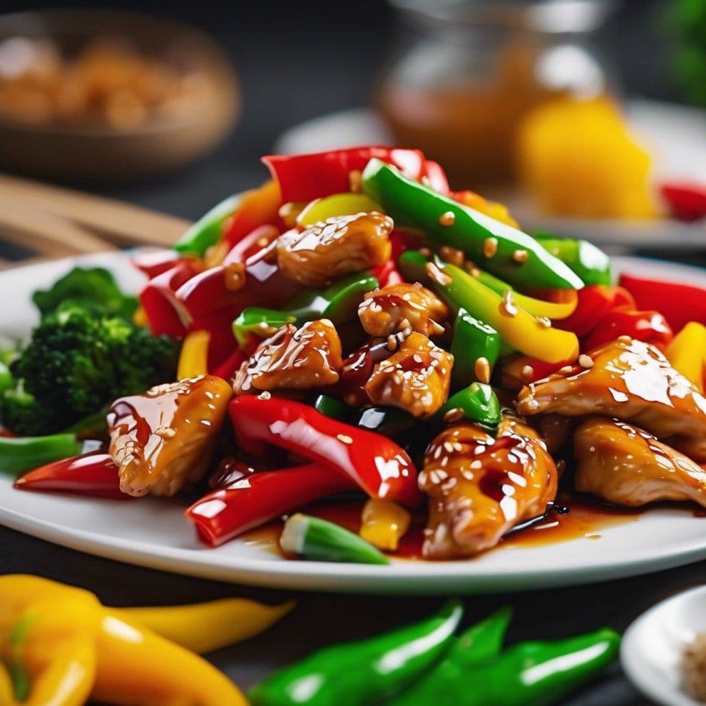 Honey Soy Chicken with Bell Peppers