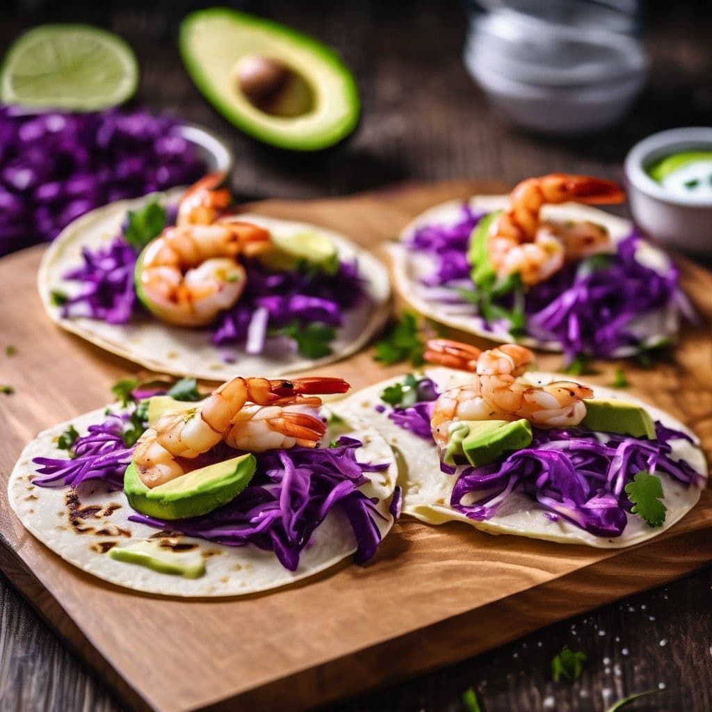 Spicy Honey Garlic Shrimp Tacos
